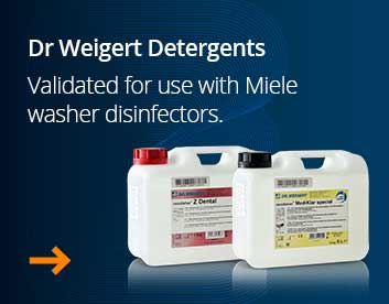 Dr Weigert detergents. Validated for use with Miele washer disinfectors